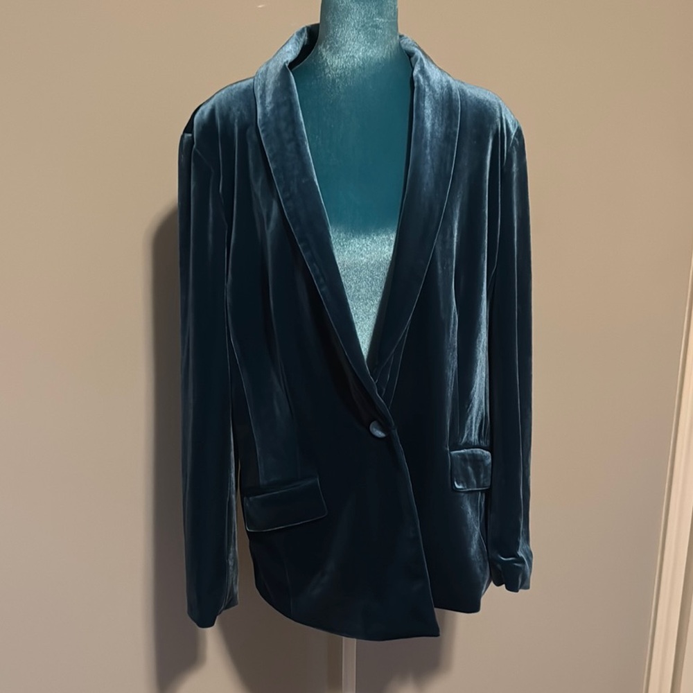 Pantsuit velvet teal